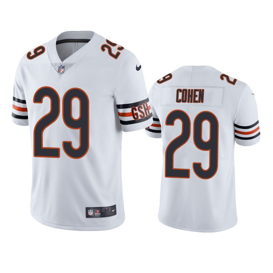 [FULLY STITCHED] Chicago Bears Tarik Cohen White Style 2 Limited Football Jersey 