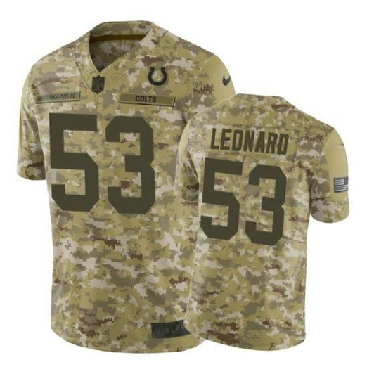 [FULLY STITCHED] Indianapolis Colts Darius Leonard Camo Limited Football Jersey 