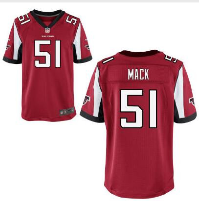 [FULLY STITCHED] #51 Atlanta Falcons Alex Mack Red Style 2 Limited Football Jersey 