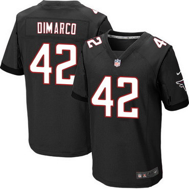 [FULLY STITCHED] #42 Atlanta Falcons Patrick Dimarco Black Alternate Limited Football Jersey 