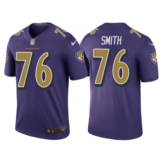 [FULLY STITCHED] Baltimore Ravens Andre Smith Purple Color Rush Limited Football Jersey 