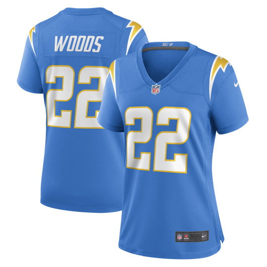 [FULLY STITCHED] Los Angeles Chargers Jt Woods American Powder Blue Limited Football Jersey 