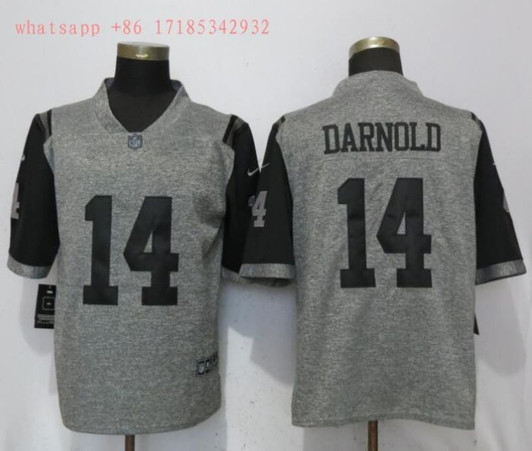 [FULLY STITCHED] #14 New York Jets Sam Darnold 2020 Grey Limited Football Jersey 