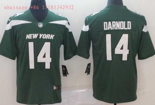 [FULLY STITCHED] #14 New York Jets Sam Darnold 2020 Green Limited Football Jersey 