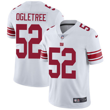 [FULLY STITCHED] #52 New York Giants Alec Ogletree White Limited Football Jersey 