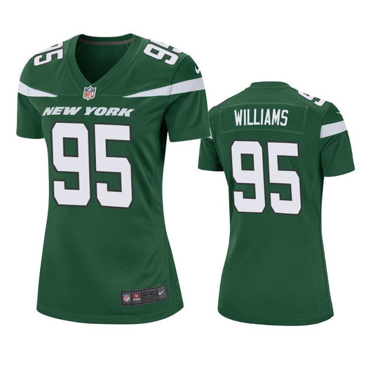 [FULLY STITCHED] New York Jets Quinnen Williams 2019 Draft Green Style 3 Limited Football Jersey 