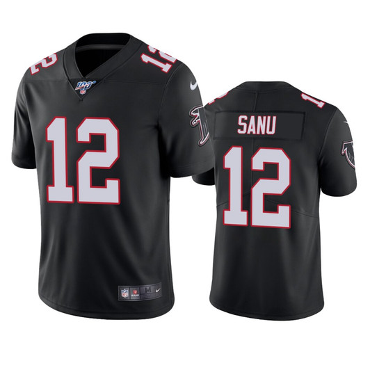 [FULLY STITCHED] Atlanta Falcons Mohamed Sanu Black 100th Season Limited Football Jersey 