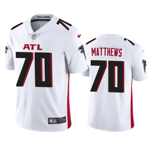 [FULLY STITCHED] Atlanta Falcons Jake Matthews White 2020 Limited Football Jersey 