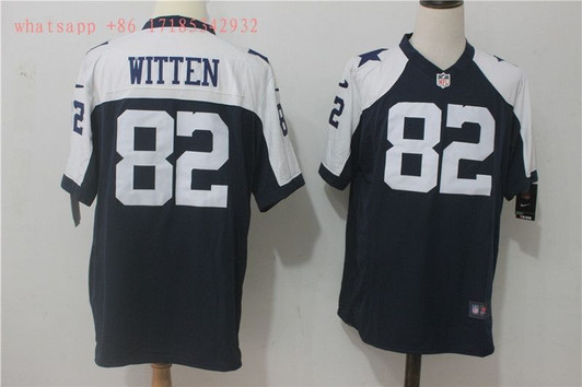 [FULLY STITCHED] #82 Dallas Cowboys Jason Witten 2020 Black Style 2 Limited Football Jersey 