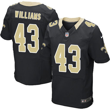 [FULLY STITCHED] #43 New Orleans Saints Marcus Williams Black Style 3 Limited Football Jersey 