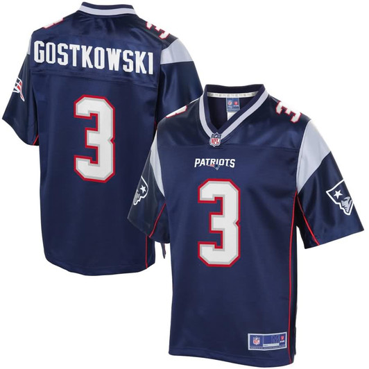 [FULLY STITCHED] New England Patriots Stephen Gostkowski Navy Style 2 Limited Football Jersey 