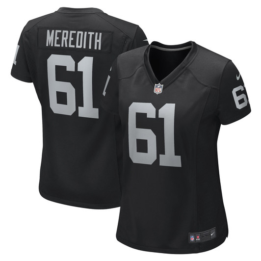 [FULLY STITCHED] Las Vegas Raiders Jordan Meredith Gridiron Black Limited Football Jersey 