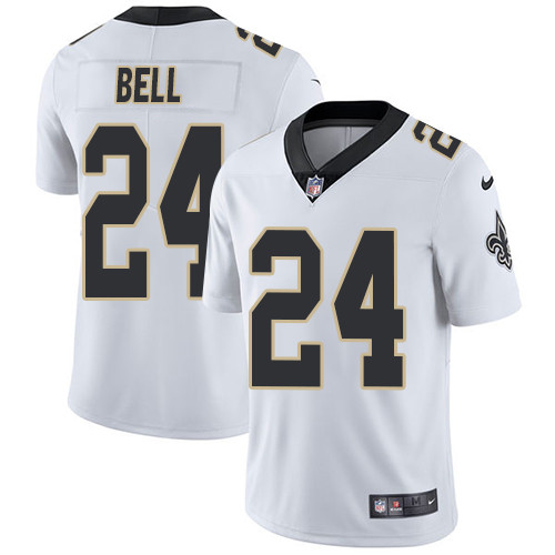 [FULLY STITCHED] #24 New Orleans Saints Vonn Bell White Limited Football Jersey 