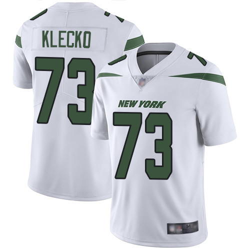[FULLY STITCHED] #73 New York Jets Joe Klecko White Style 2 Limited Football Jersey 