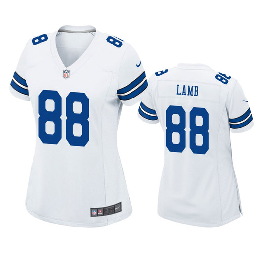 [FULLY STITCHED] Dallas Cowboys Ceedee Lamb White 2020 Draft Limited Football Jersey 