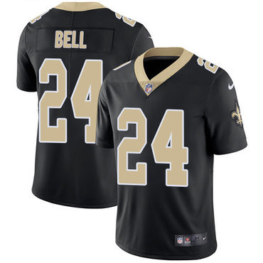 [FULLY STITCHED] #24 New Orleans Saints Vonn Bell Black Limited Football Jersey 