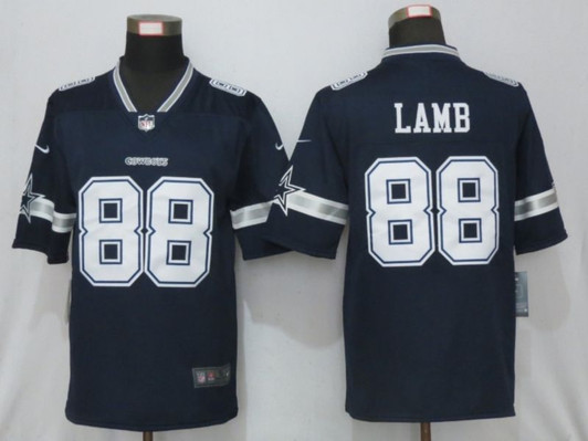 [FULLY STITCHED] #88 Dallas Cowboys Ceedee Lamb 2020 Navy Limited Football Jersey 