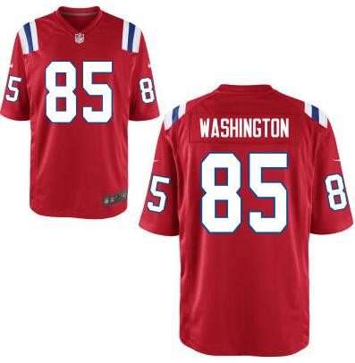 [FULLY STITCHED] #85 New England Patriots Nate Washington Red Alternate Limited Football Jersey 
