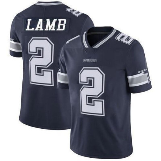 [FULLY STITCHED] #2 Dallas Cowboys Ceedee Lamb 2020 Black Limited Football Jersey 