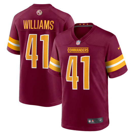 [FULLY STITCHED] Washington Commanders Jonathan Williams Burgundy Style 2 Limited Football Jersey 