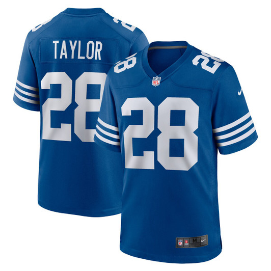 [FULLY STITCHED] Indianapolis Colts Jonathan Taylor American Royal Style 3 Limited Football Jersey 