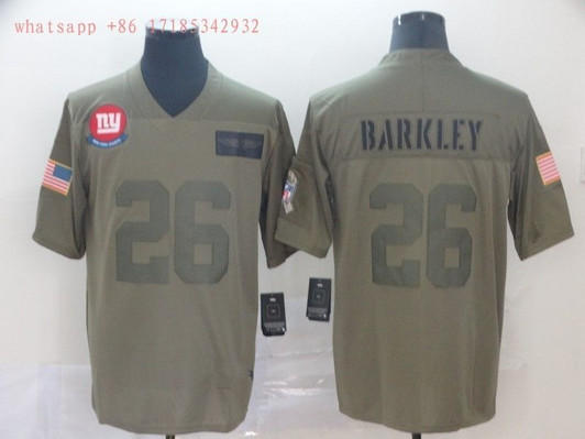 [FULLY STITCHED] #26 New York Giants Saquon Barkley 2020 Camo Style 2 Limited Football Jersey 