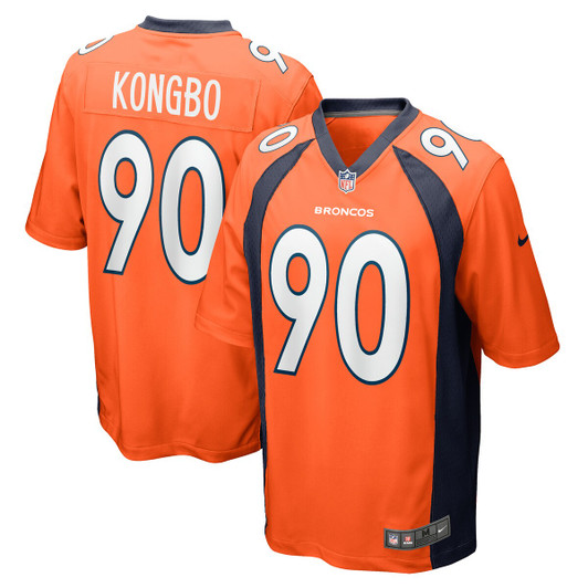 [FULLY STITCHED] Denver Broncos Jonathan Kongbo Orange Style 2 Limited Football Jersey 