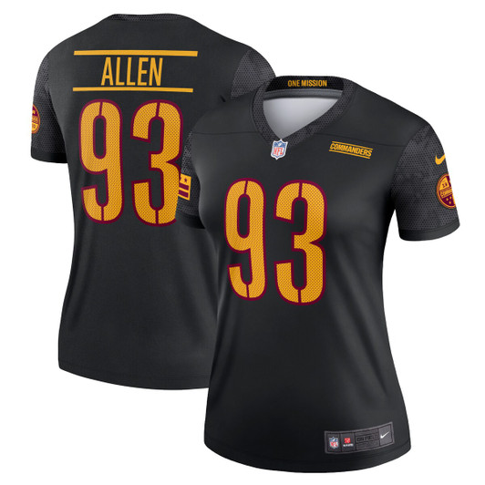 [FULLY STITCHED] Washington Commanders Jonathan Allen Alternate Black Style 8 Limited Football Jersey 