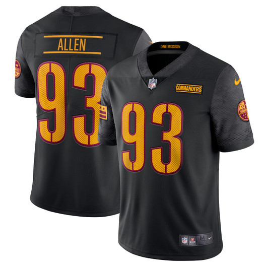 [FULLY STITCHED] Washington Commanders Jonathan Allen Alternate Black Style 10 Limited Football Jersey 
