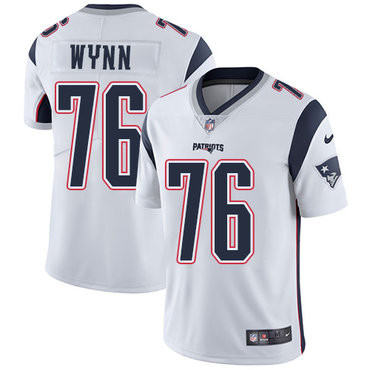 [FULLY STITCHED] #76 New England Patriots Isaiah Wynn White Limited Football Jersey 