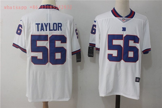[FULLY STITCHED] #56 New York Giants Lawrence Taylor 2020 White Limited Football Jersey 