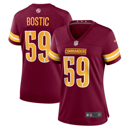 [FULLY STITCHED] Washington Commanders Jon Bostic Burgundy Style 2 Limited Football Jersey 