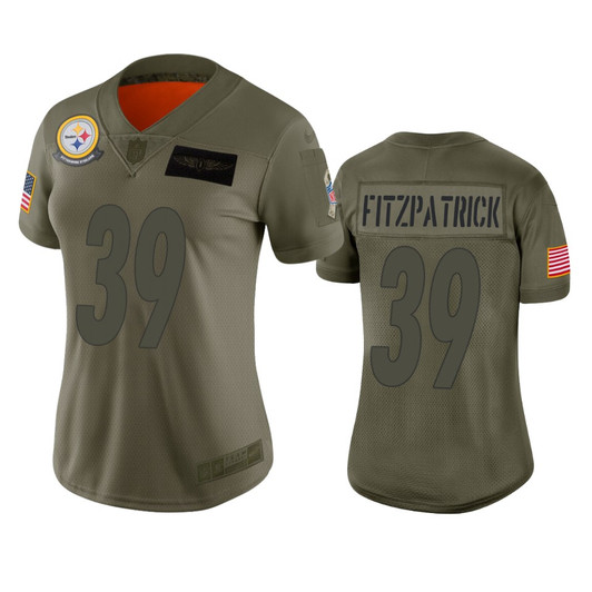 [FULLY STITCHED] Pittsburgh Steelers Minkah Fitzpatrick Camo 2019 Salute To Service Limited Football Jersey 