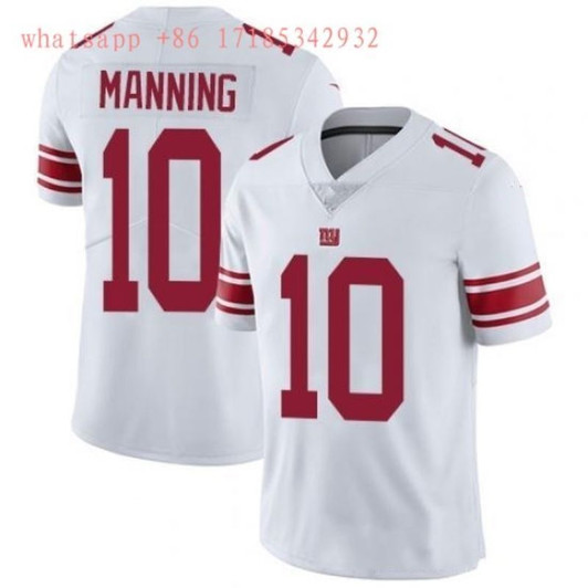 [FULLY STITCHED] #10 New York Giants Eli Manning 2020 White Limited Football Jersey 