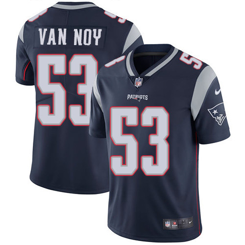 [FULLY STITCHED] #53 New England Patriots Kyle Van Noy Navy Blue Style 2 Limited Football Jersey 