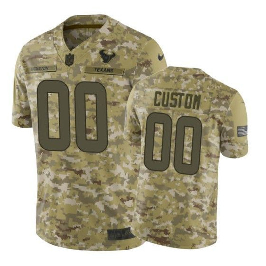[FULLY STITCHED] Houston Texans Camo Limited Football Jersey 