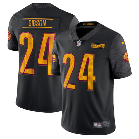 [FULLY STITCHED] Washington Commanders Antonio Gibson Alternate Black Style 6 Limited Football Jersey 