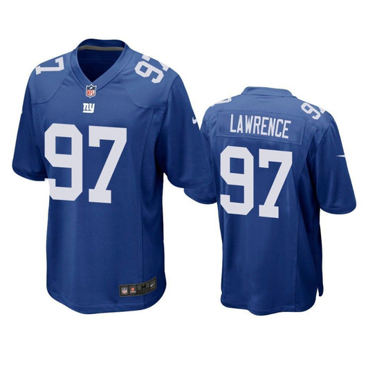 [FULLY STITCHED] New York Giants Dexter Lawrence 2019 Draft Royal Style 3 Limited Football Jersey 