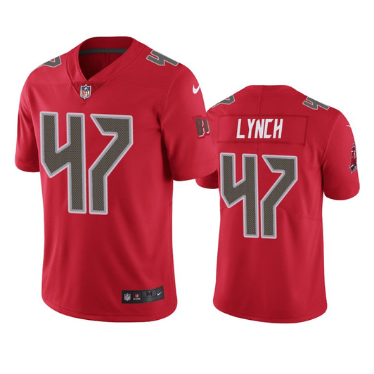 [FULLY STITCHED] Tampa Bay Buccaneers John Lynch Red Color Rush Limited Football Jersey 
