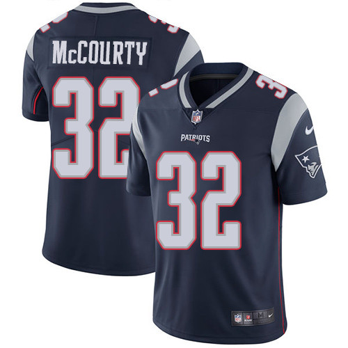 [FULLY STITCHED] #32 New England Patriots Devin Mccourty Navy Blue Style 2 Limited Football Jersey 