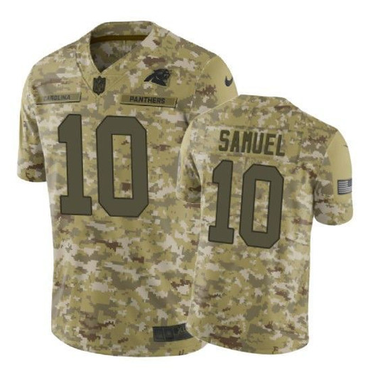 [FULLY STITCHED] Carolina Panthers Curtis Samuel Camo Limited Football Jersey 