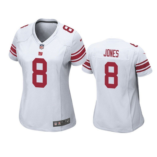 [FULLY STITCHED] New York Giants Daniel Jones 2019 Draft White Style 2 Limited Football Jersey 