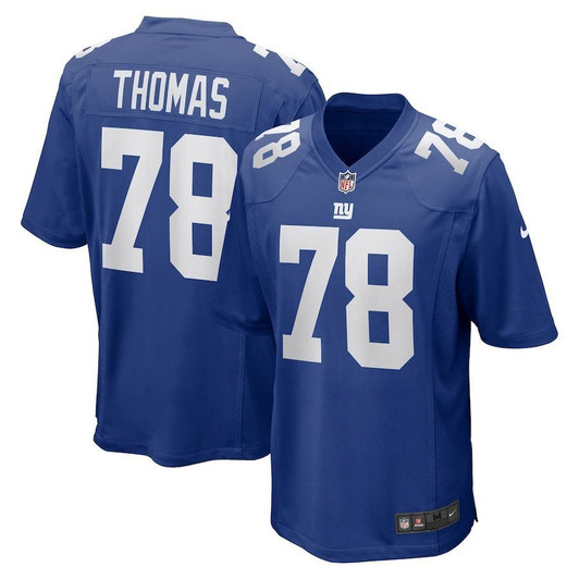 [FULLY STITCHED] New York Giants Andrew Thomas Royal 2020 Draft First Round Pick Limited Football Jersey 