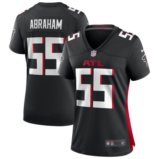 [FULLY STITCHED] Atlanta Falcons John Abraham American Black Limited Football Jersey 