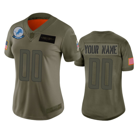[FULLY STITCHED] Detroit Lions Camo 2019 Salute To Service Style 2 Limited Football Jersey 
