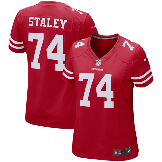 [FULLY STITCHED] San Francisco 49ers Joe Staley Scarlet Style 2 Limited Football Jersey 