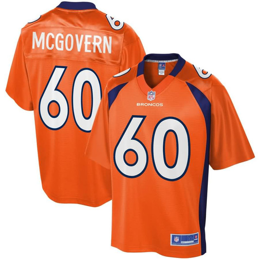 [FULLY STITCHED] Denver Broncos Connor Mcgovern American Orange Limited Football Jersey 