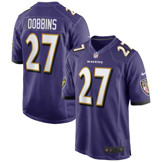 [FULLY STITCHED] Baltimore Ravens Jk Dobbins Purple Style 5 Limited Football Jersey 