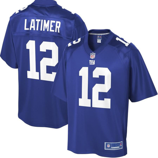 [FULLY STITCHED] New York Giants Cody Latimer Royal Style 2 Limited Football Jersey 