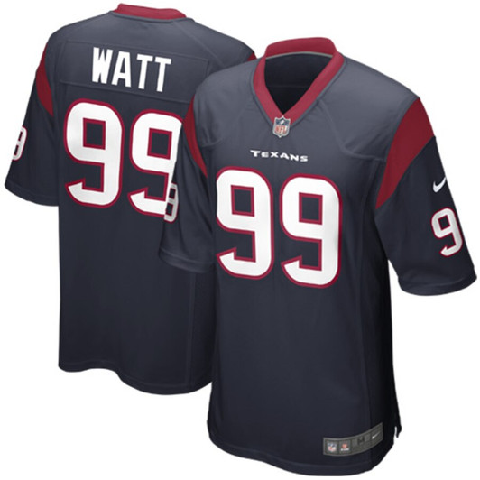 [FULLY STITCHED] Houston Texans Jj Watt Navy Blue Limited Football Jersey 